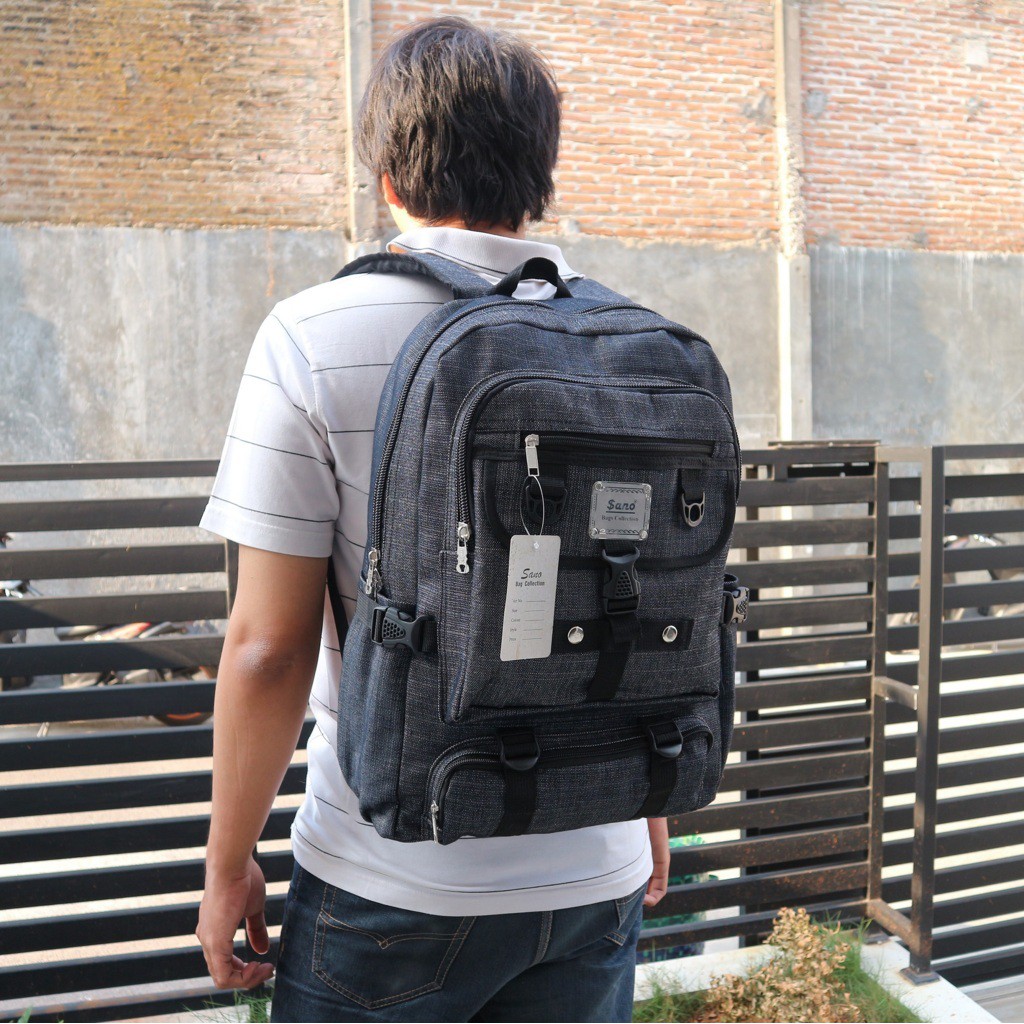 Backpack Outdoor Tebal Tas Sano  Ransel Sekolah Sma Smp Remaja Pria Keren