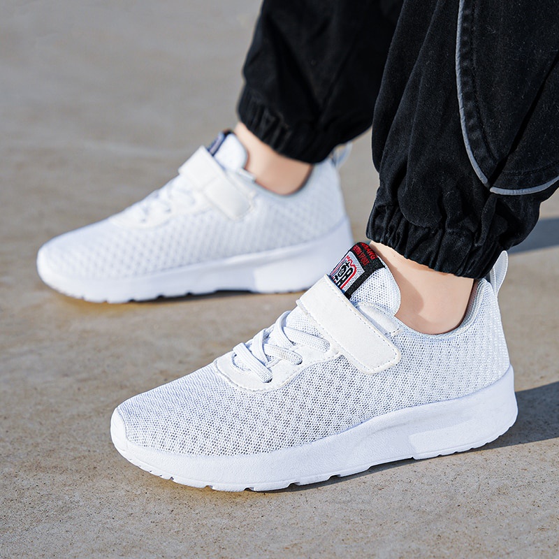 Sepatu Sekolah Anak Sneakers Jalan Kasual Anak Sneakers Lari Anak Laki-laki Ringan Sepatu Anak Perempuan Hitam