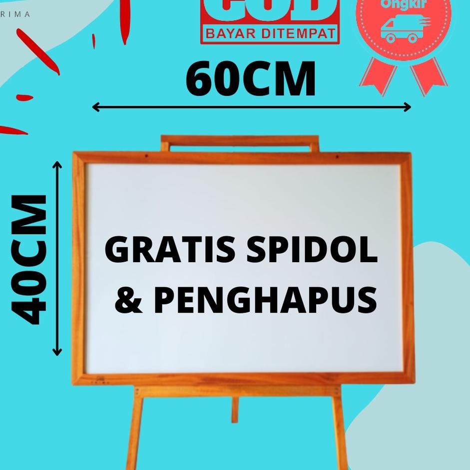 

(wqpf -39) PAPAN TULIS ANAK / WHITE BOARD UKURAN 40X60 GRATIS SPIDOL DAN PENGHAPUS Bisa COD Best Promo