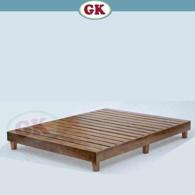 Divan tempat tidur kayu jati belanda GK55 size 140x200