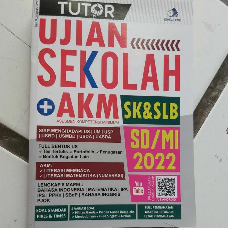BAYAR DIRUMAH Buku Tutor Ujian Sekolah + AKM SD/MI 2022 Kompas Ilmu Buku Ujian Madrasah US UM Terbaru Original Buku Lengkap latihan Soal dan Pembahasan UN US Ujian Sekolah Madrasah SD MI Terlengkap-3