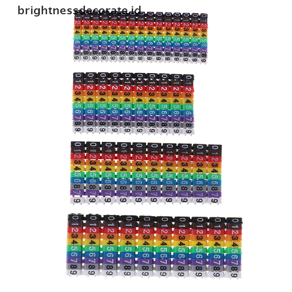 Tag Label Nomor Tipe C Warna-Warni Untuk Kabel 1.5 / 2.5 / 4 / 6mm2