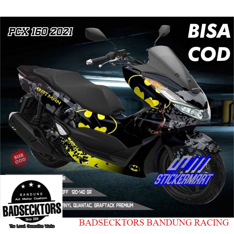 sticker decal honda pcx 160 motif batman hitan keren