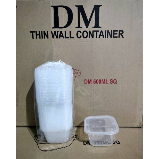 Thinwall 500ML SQ Kotak Persegi Kotak Thinwall 500ml
