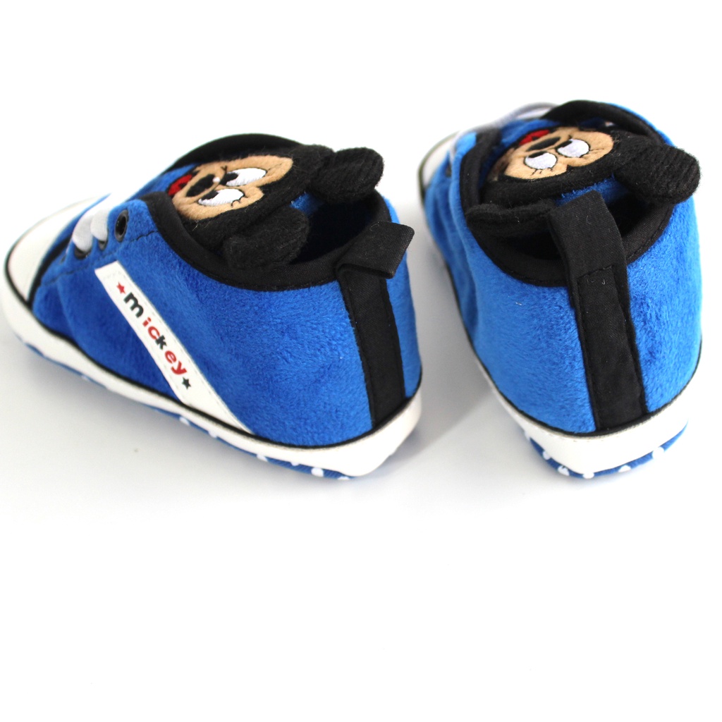 Sepatu Bayi Laki Laki Import Premium Sepatu Baby Cowok Fashion Motif Mickey Mouse Sepatu Prewalker Anak Bayi Kualitas Premium Import Usia 0 - 18 Bulan