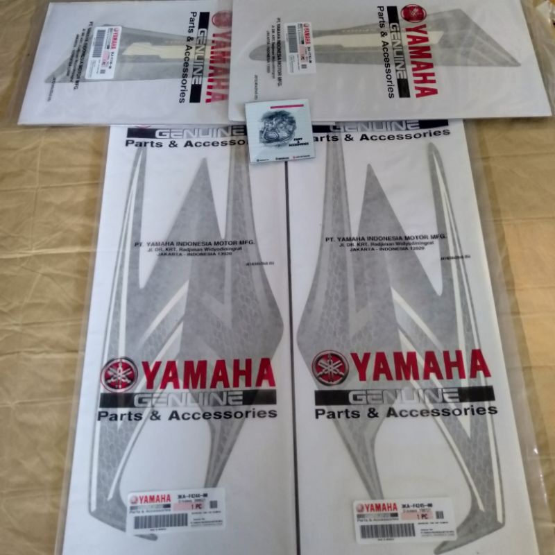 STRIPING LIS STIKER RX KING 2004 HITAM SET ORIGINAL YGP