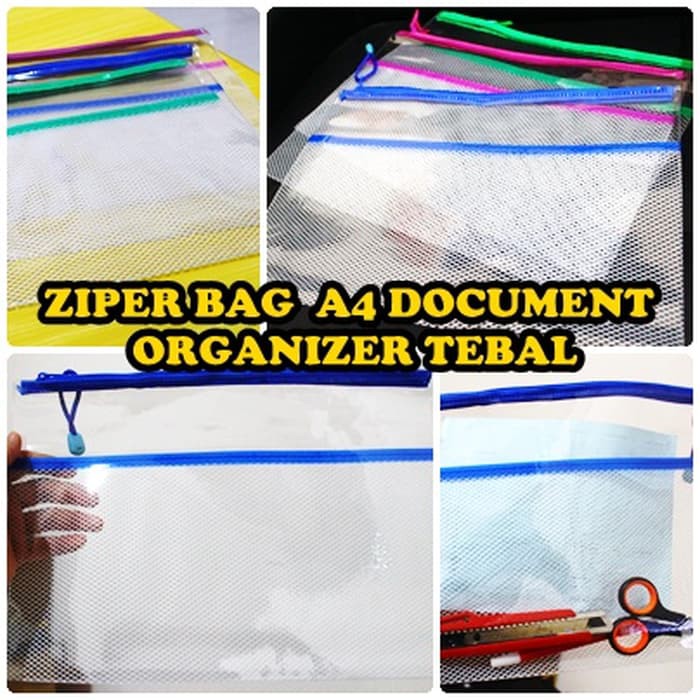 

ZIPER BAG A4 / FILE ORGANIZER / BAG FILE / TAS DOKUMEN PENGGANTI MAP