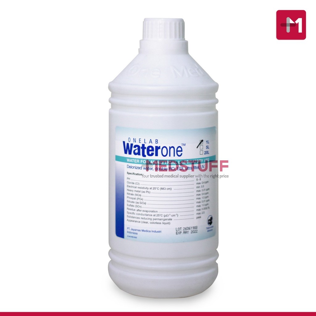Water One 1L Water One 1Liter Aquades Aquabidest Aquademin