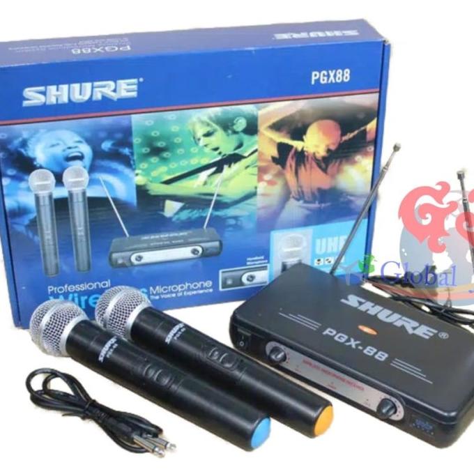wireleess microphone shure pgx88 mic shurw pgx 88 mic handle double