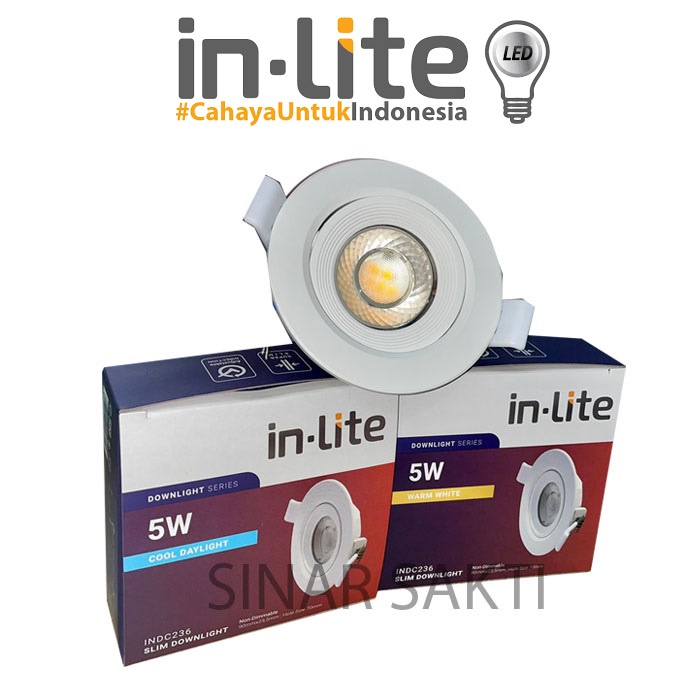 INLITE Lampu Spotlight Slim LED 5w INDC236 Lampu Led Downlight 5 Watt