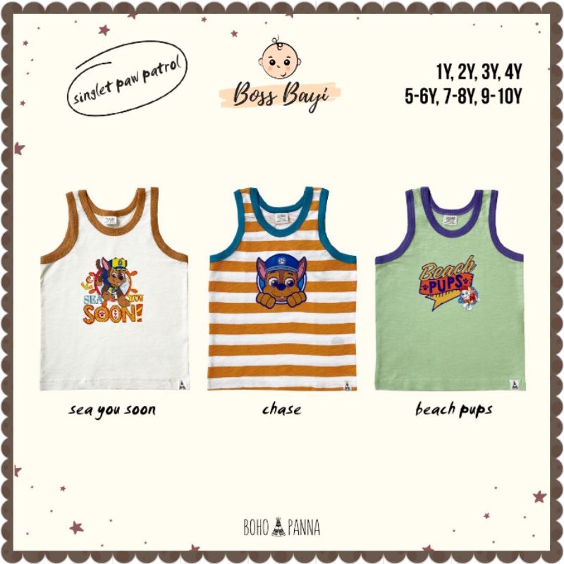 BOHOPANNA - Singlet Paw Patrol / Atasan Kaos Kutung Tanpa Lengan Anak