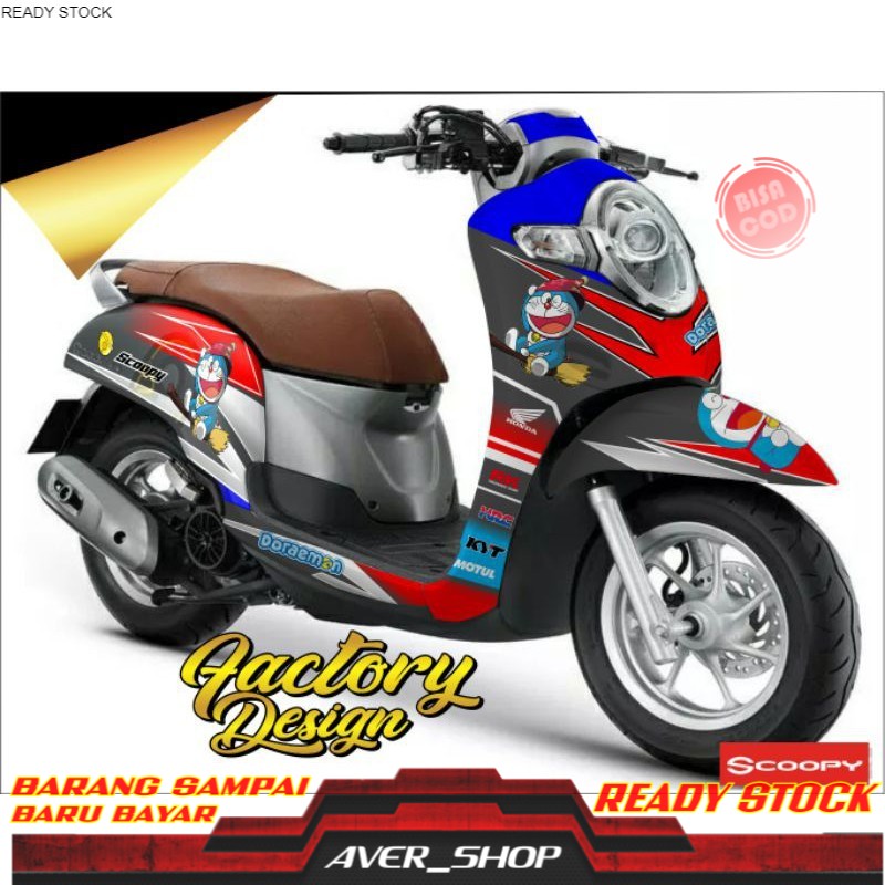 Decal scoopy fi 2020 full body Stiker motor scoopy variasi Striping scoopy full body