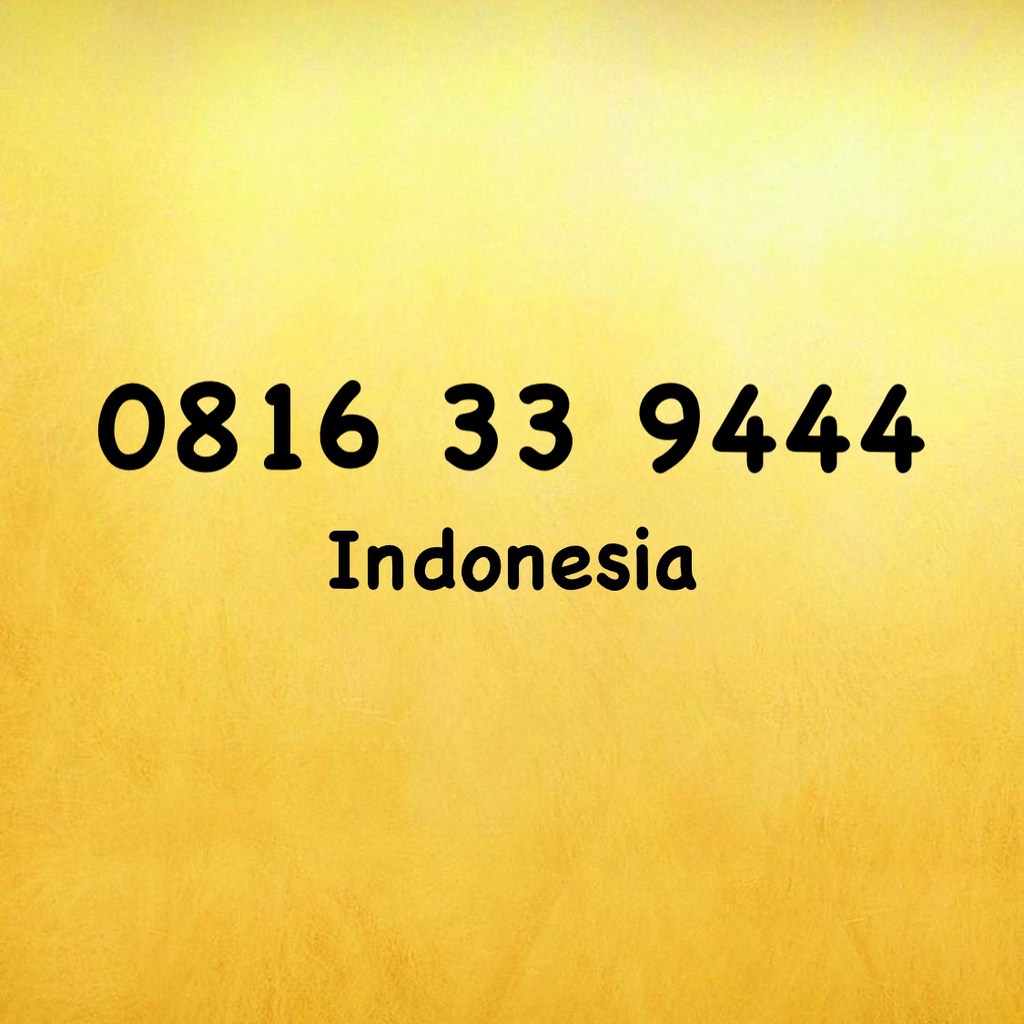 Nomor Cantik IM3 Ooredoo 10 Digit Triple A - 444 - 0816 33 9444