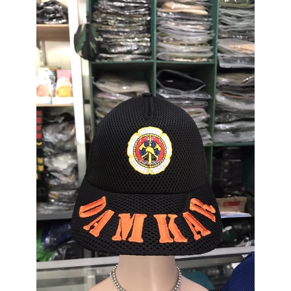 Topi Damkar ,Topi jaring Damkar /Topi Pemadam kebakaran