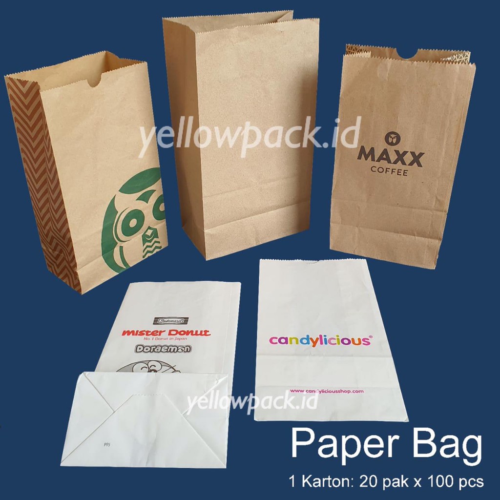 

Paperbag Makanan - Paperbag Roti - Paperbag Kentang - Food Paperbag - Pouch Kertas untuk Makanan