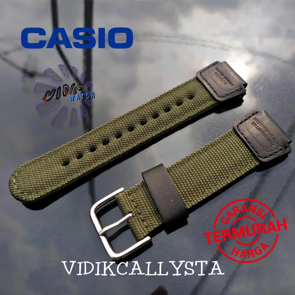 STRAP CANVAS NYLON CASIO AE 1000 1200 1300 1100 SGW 300 400 450 500 WS 200 210 ORIGINAL OEM