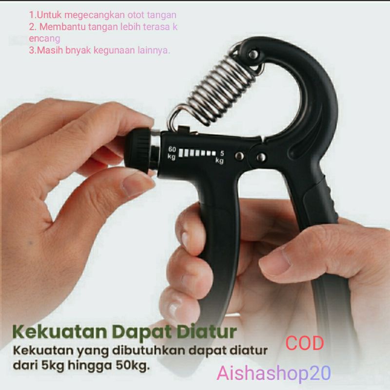 HANDGRIP  ADJUSTBLE 5-60 KG ALAT OLAHRAGA OTOT TANGAN