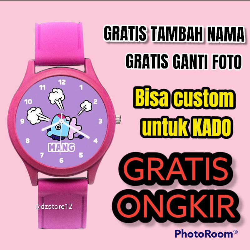 Jam Tangan Anak Perempuan Wanita Mang BT21 BTS bisa request warna jam