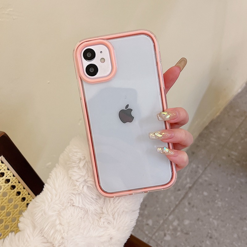 3in1 Hard Case Pelindung Lensa Warna Permen Untuk IPhone 6 6S Plus 7 8 Plus X XR XS Max 11 Pro Max SE 12 13 Pro Max