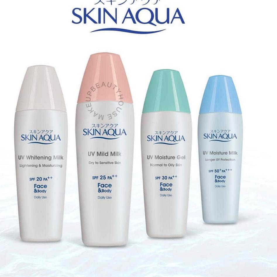 Super Sale SAA09 SKIN AQUA Sunscreen Series 40gr (Moisture Milk/ Moisture Gel/ Whitening Milk/ Mild 