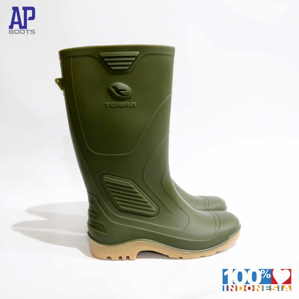 AP TERRA ECO 3 GREEN 39-43 - SEPATU BOOT SAFETY KARET -  AP BOOTS