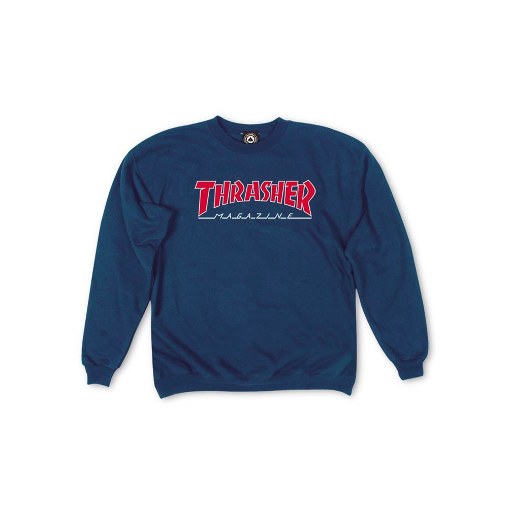 thrasher crewneck navy