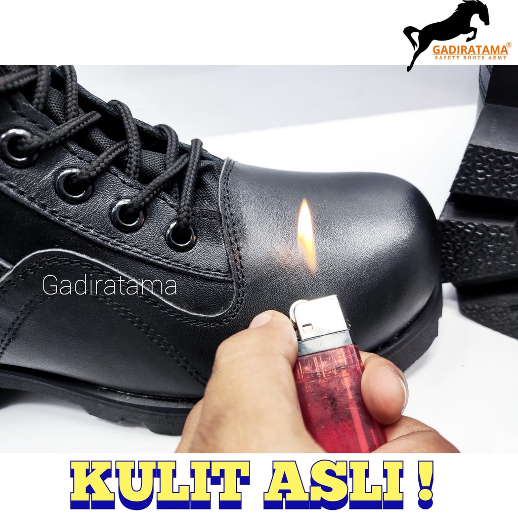 sepatu PDL terbaru TNI POLRI kulit ASLI ujung BESI OUTSOLE RADIAL GADIRATAMA!