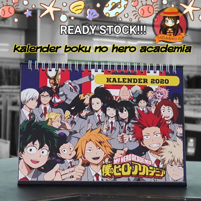 Kalender Anime Boku No Hero Academia My Hero Academia 2020