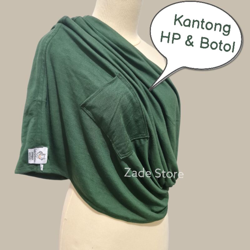 gendongan bayi kaos geos sling + Kantong zade collection gendongan instan samping catton geos bayi anti ribet