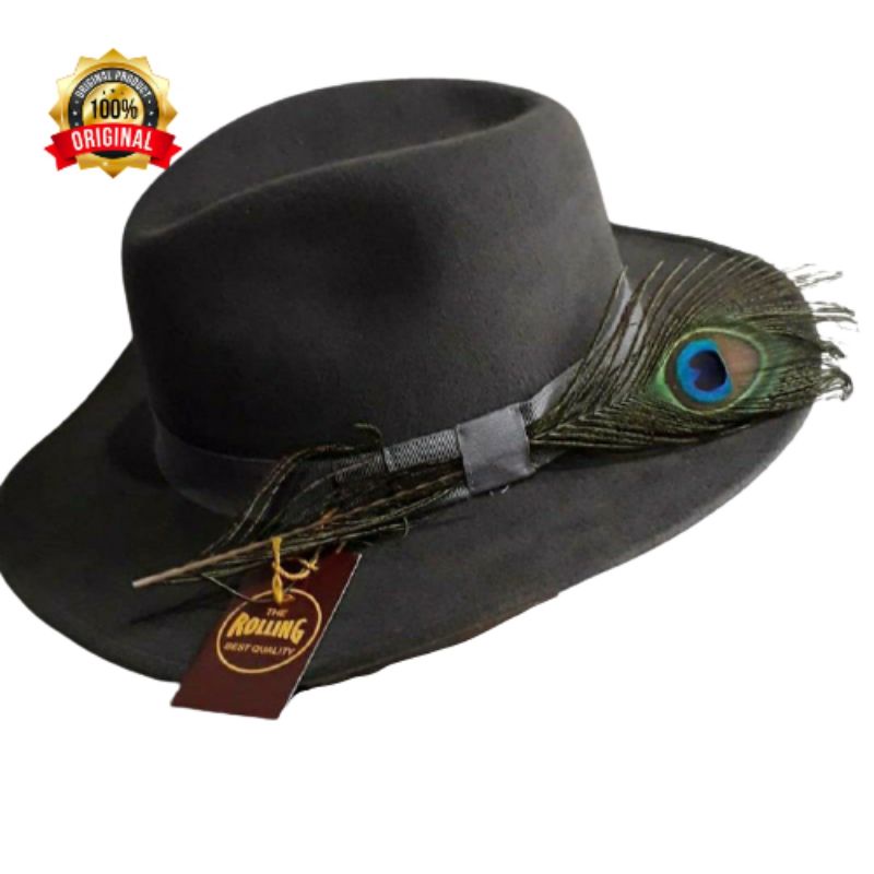 TOPI FEDORA TRILBY PANAMA PITA BULU MERAK TOPI KLASIL