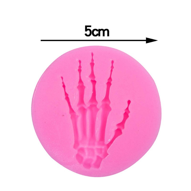 Cetakan Resin Bahan Silikon Bentuk Kerangka Tangan Untuk Dekorasi Kue