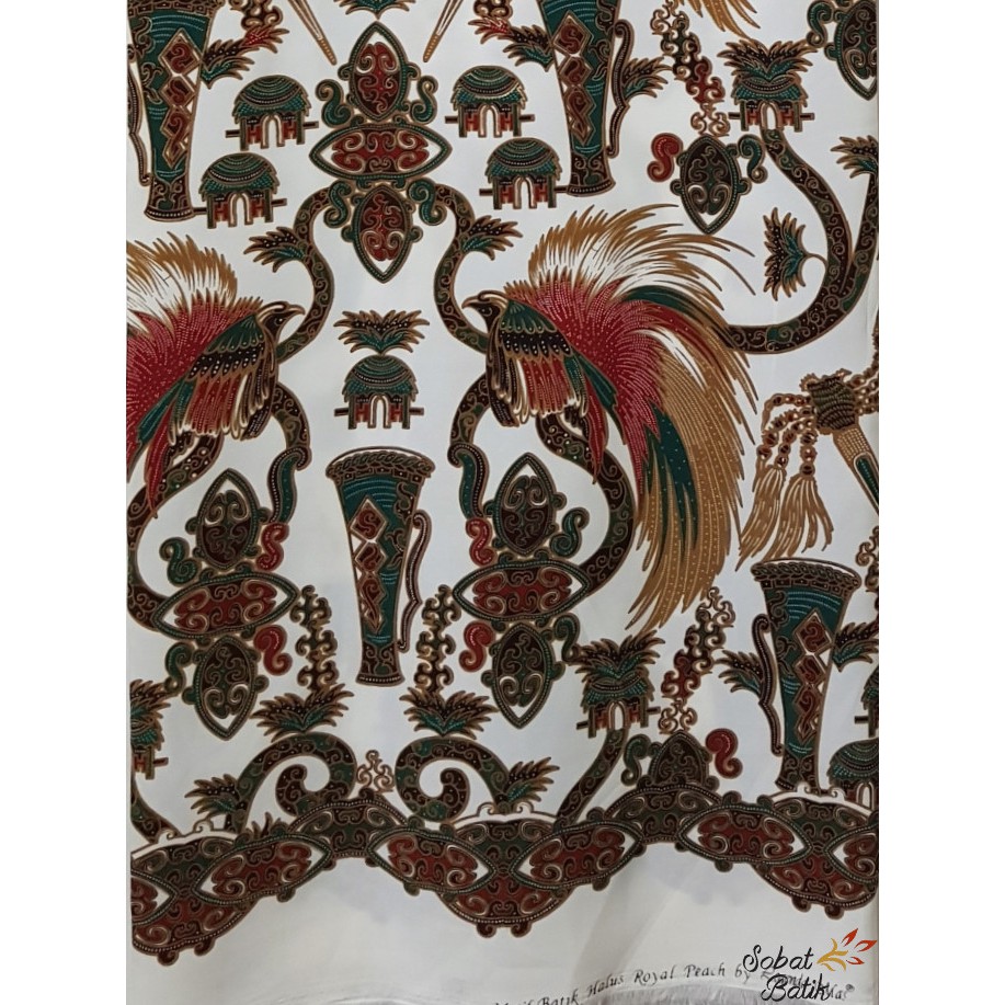 Kain Batik Semi Sutra Papua Motif 51110 Putih | Shopee ...