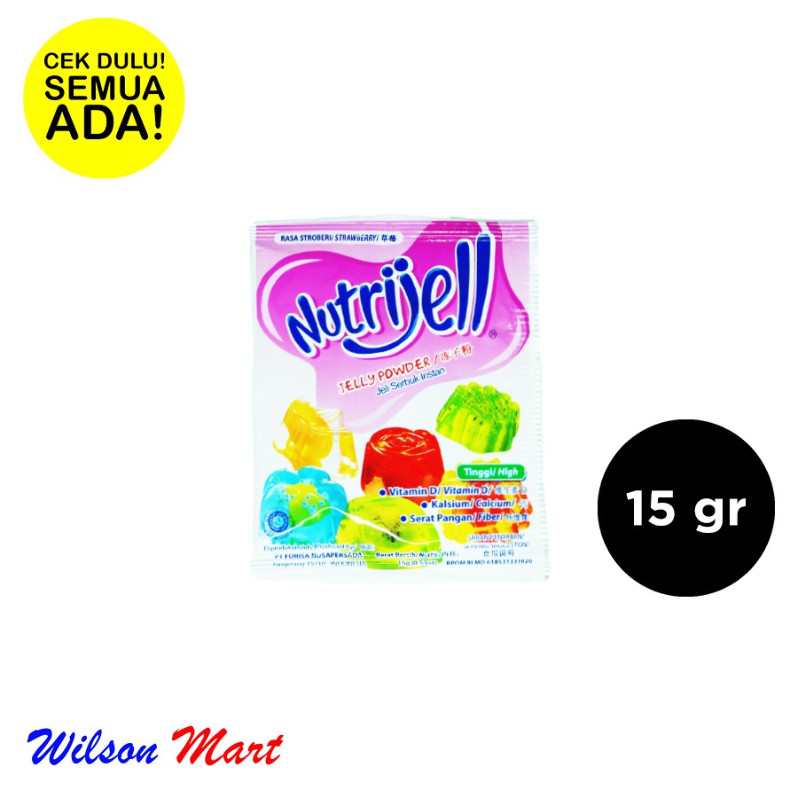 

NUTRIJELL JELLY POWDER RASA STROBERI STRAWBERRY 15 GRAM