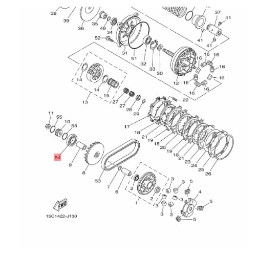 bearing laher 6032 60-32 blok bak kopling cvt lexam ori ygp 93306-082Y5