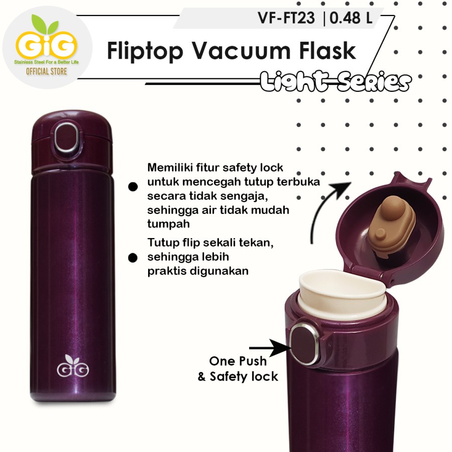 Gig Baby Flip Top Vacuum Flask 480ml