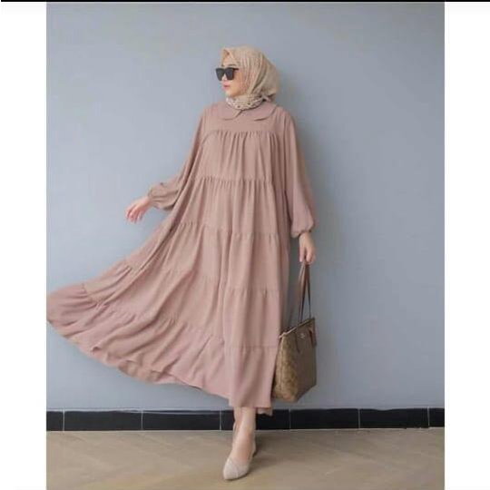 Orimoza Maxi Dress Wanita Rayon Crinkle Busui-5