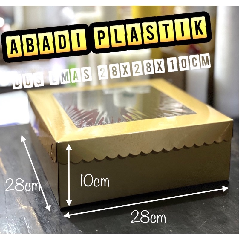 

DUS KUE EMAS UKR 28x28x10CM - MIN PEMBELIAN 5PCS