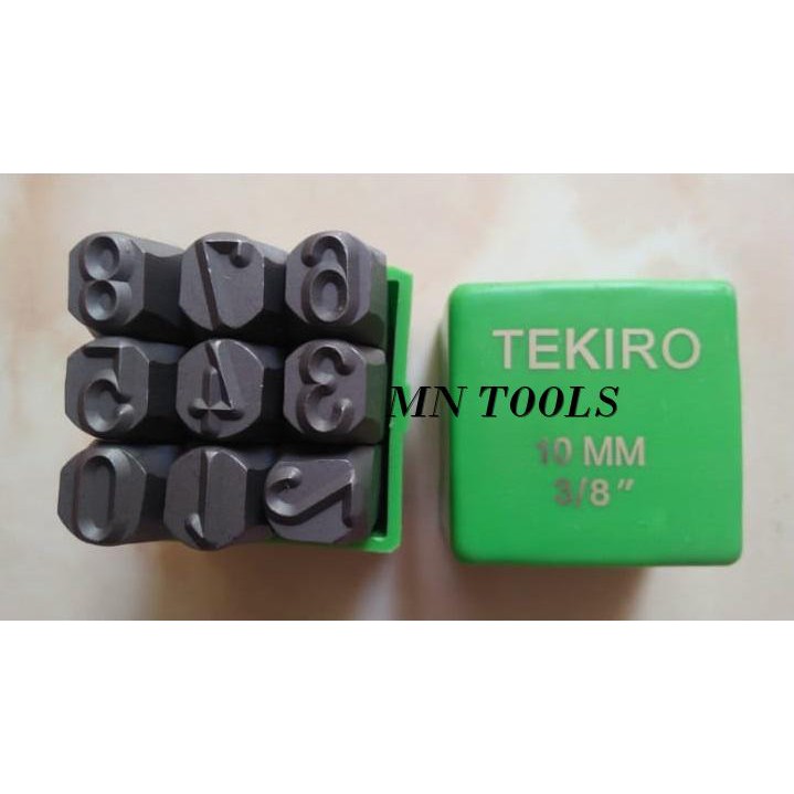 TEKIRO 10 MM SET 9 PCS - ALAT KETOK ANGKA NOMOR MESIN