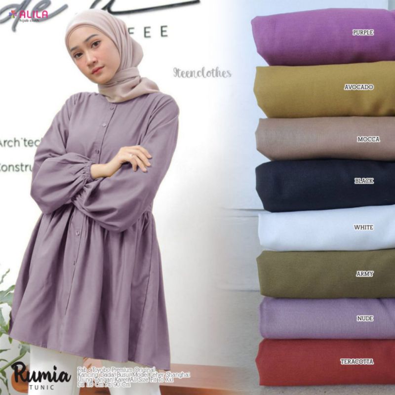 Tunik / Tunic / kemeja panjang perempuan / kemeja polos viral / tunik cantik elegan / bisa COD