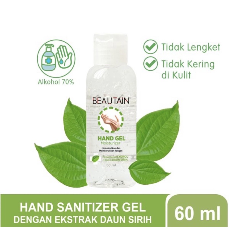 [FuandiqaGIFT.id]  BEAUTAIN HAND SANITIZER - HAND GEL MOISTURIZER 60ML