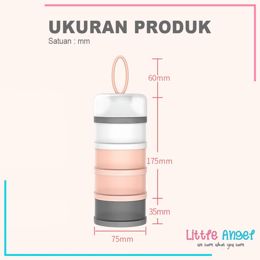 Kotak Tempat Susu Formula Bayi Wadah Dispenser Container Susu Bubuk Bayi Susun Traveling Milk Case