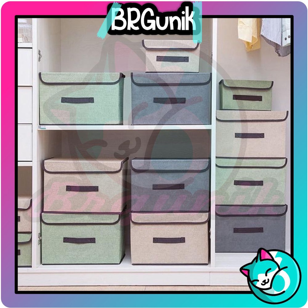 BRGUNIK Box Organizer 2 in 1 Colour Storage Box Tempat Penyimpanan (1pc dpt 2box) R583