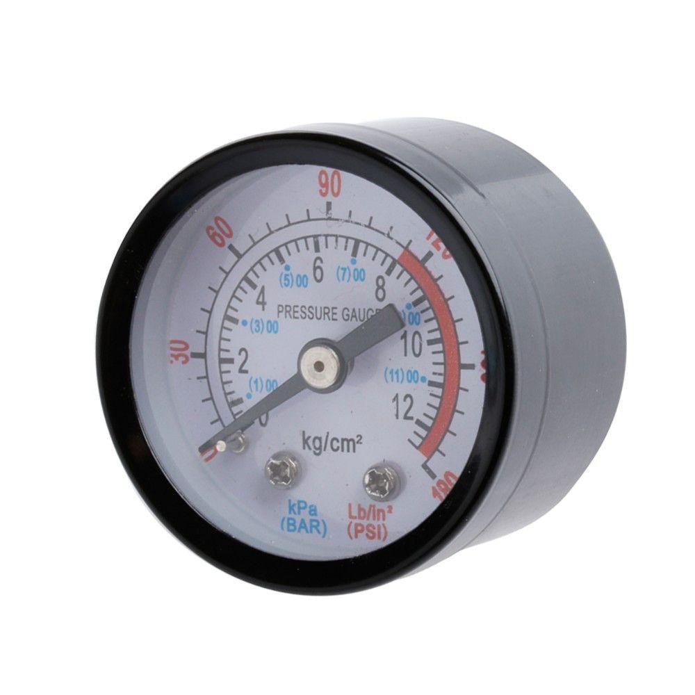 Lanfy Compressor Gauge Alat Ukur Hidrolik Praktis 0-180PSI 0-12Bar