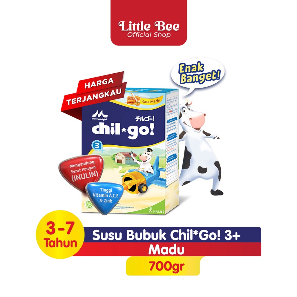 

Susu Bubuk Pertumbuhan Anak 3-12 Tahun | MORINAGA CHIL GO 3+ (700gr) | Rasa Madu