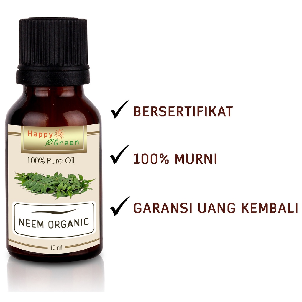 Happy Green ORGANIC Neem Oil (10 ml) Minyak Mimba Organik Azadirachta