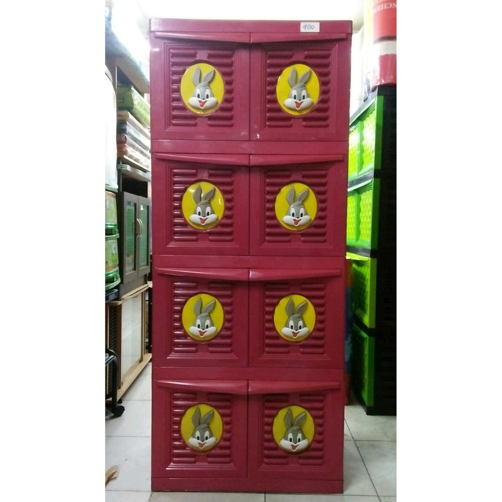 LEMARI PLASTIK MURAH LEMARI PAKAIAN SUSUN 4 MERK CLUB CCM by Gojek