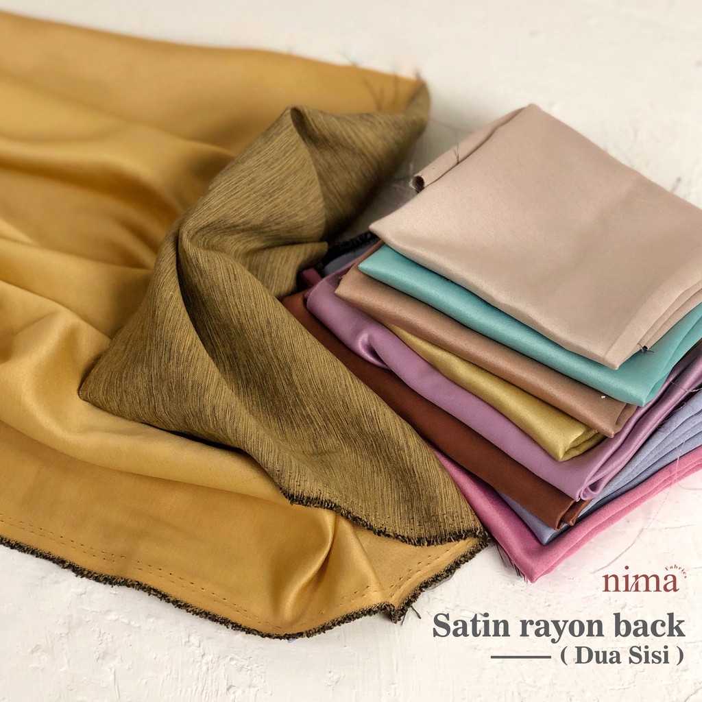 1 Meter Kain Satin Velvet Rayon Back PREMIUM