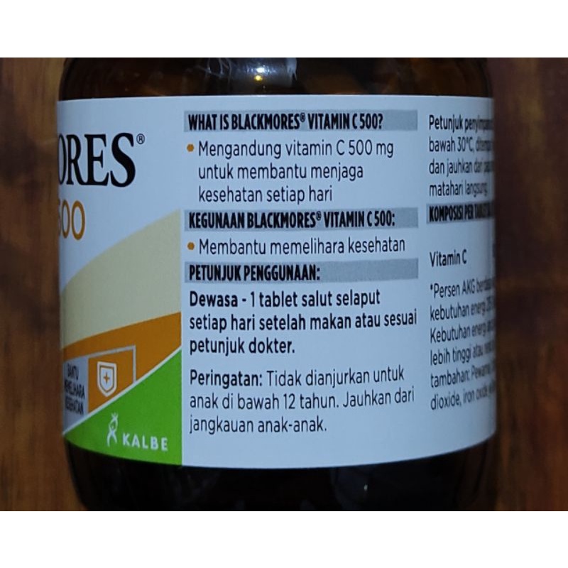 Blackmores Vitamin C 500 MG (60 Tablet)/ Antioksidan / Daya Tahan Tubuh / Penyembuhan Pasca Sakit