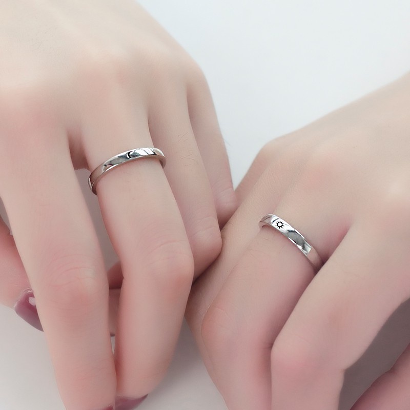 Cincin Untuk titanium wanita couple perak korea ring cincin anti karat pria