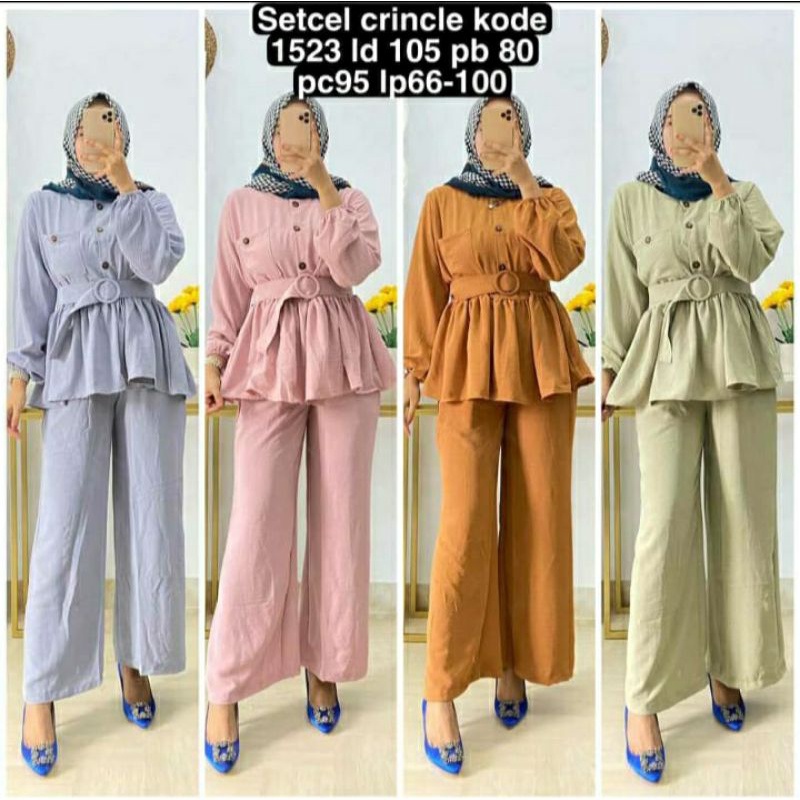 setcel peplum crinkle